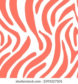 girly zebra seamless pattern. pink stripped background. abstract organic pattern. vector background for fabric design, wrapping paper, textile and wallpaper.