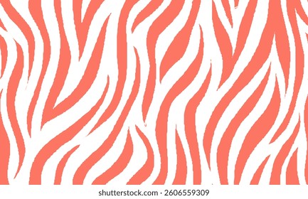 girly zebra seamless pattern. pink stripped background. abstract organic pattern. vector background for fabric design, wrapping paper, textile and wallpaper.