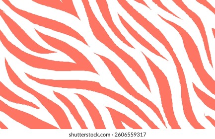 girly zebra seamless pattern. pink stripped background. abstract organic pattern. vector background for fabric design, wrapping paper, textile and wallpaper.