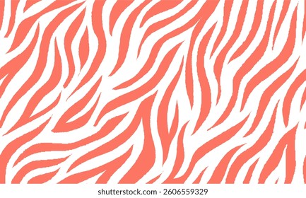 girly zebra seamless pattern. pink stripped background. abstract organic pattern. vector background for fabric design, wrapping paper, textile and wallpaper.