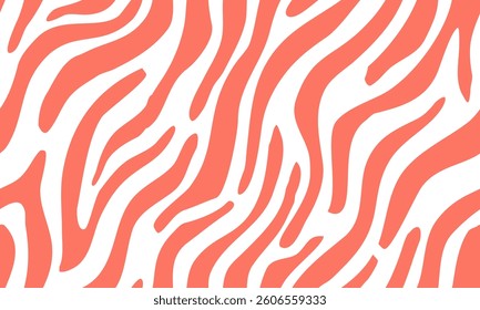 girly zebra seamless pattern. pink stripped background. abstract organic pattern. vector background for fabric design, wrapping paper, textile and wallpaper.