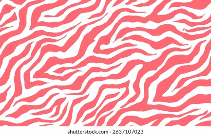 girly zebra seamless pattern. pink stripped background. abstract organic pattern. vector background for fabric design, wrapping paper, textile and wallpaper.