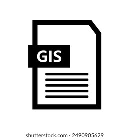 Gis file icon illustrated on background