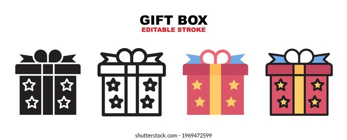 Gist Box icon set with different styles. Icons designed in filled, outline, flat, glyph and line colored. Editable stroke and pixel perfect. Can be used for web, mobile, ui and more.