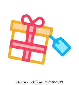 Vector de iconos de la etiqueta de la caja de la lista. Signo de etiqueta de la casilla de dibujo. Ilustración de símbolo de contorno aislado