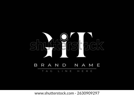 GIT abstract letter logo design. This logo is designed by three abstract letters.