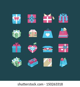 Git box icon set