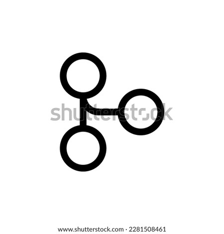 Git Branch Icon Symbol Black Outline High Quality Vector. EPS10