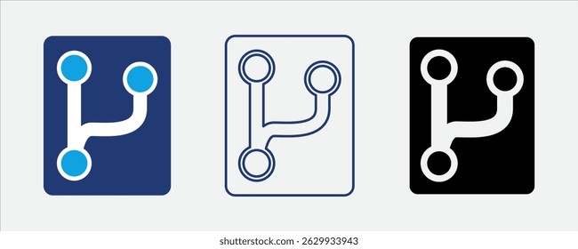 Git branch icon for version control workflow