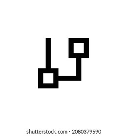 git branch pixel perfect icon design. Flat style design isolated on white background. Vector illustration