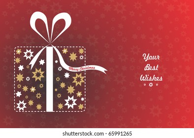 Git for chirstmas with a white ribbon