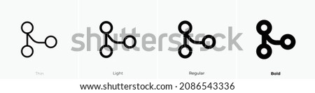 git merge icon. Thin, Light Regular And Bold style design isolated on white background