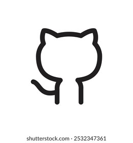Github icon Vector set outline