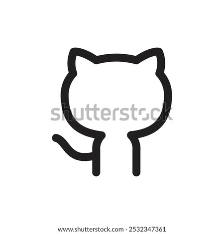 Github icon Vector set outline