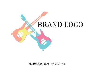 Gitter brand logo design - music branding logo template design