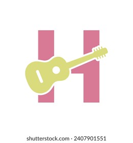 Gitter Logo combine with letter H vector template