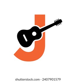 Gitter Logo combine with letter J  vector template