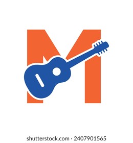 Gitter Logo combine with letter M vector template