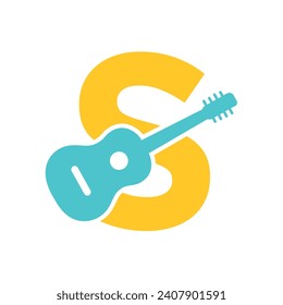 Gitter Logo combine with letter S vector template