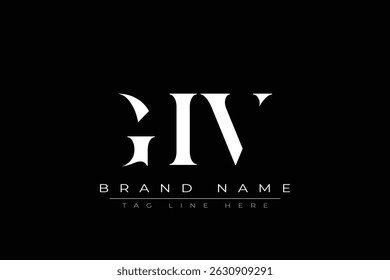 GIV abstract letter logo design. This logo is designed by three abstract letters.