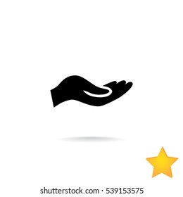 Give alms icon Flat.