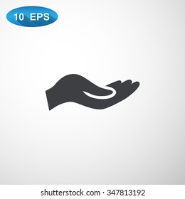 give alms, web icon.