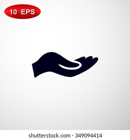 give alms, web icon.