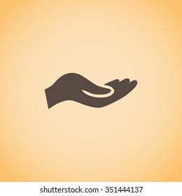 give alms, web icon.