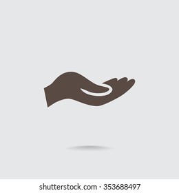give alms, web icon.