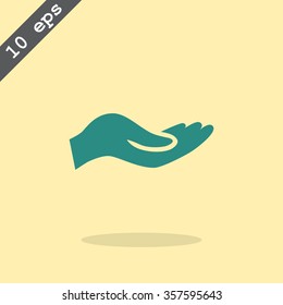 give alms, web icon.