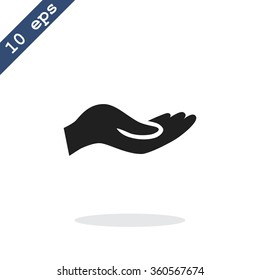 give alms, web icon.