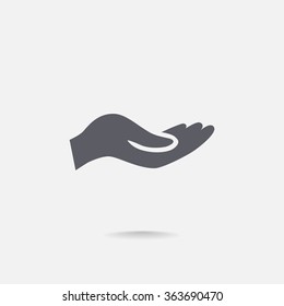 give alms, web icon.