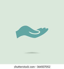give alms, web icon.