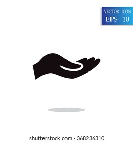 give alms, web icon.