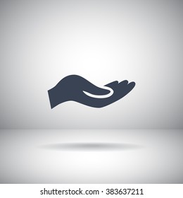 give alms, web icon.