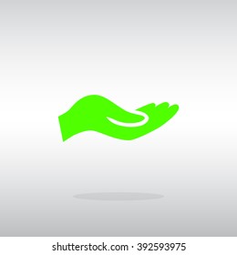 give alms, web icon.