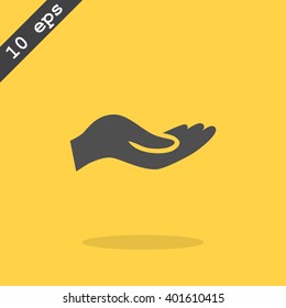 give alms, web icon.