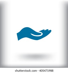 give alms, web icon.