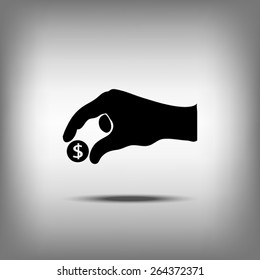 give alms, web icon. vector design