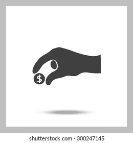 give alms, web icon. vector design