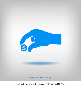 give alms, web icon. vector design