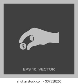 give alms, web icon. vector design