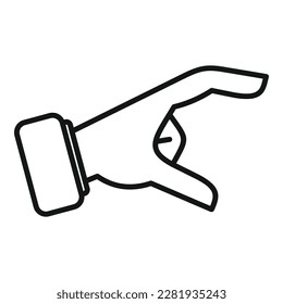 Give arm icon outline vector. Pose sign. Hand palm