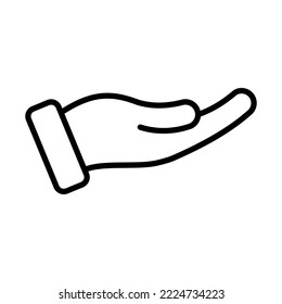 Give, Ask Gesture Icon Logo Design Vector Template Illustration Sign And Symbol Pixels Perfect