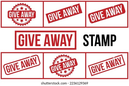 Give Away Rubber Stamp set Vector