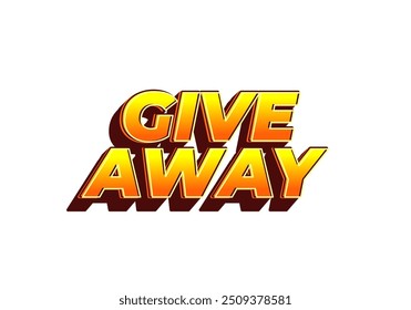 DESISTA. Design de efeito de texto em estilo 3D com cores atraentes