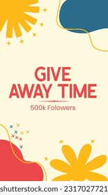 Give away time design. Suitable for social media posts, flyer,backgroud and web internet ads