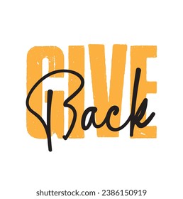 give back text on white background.