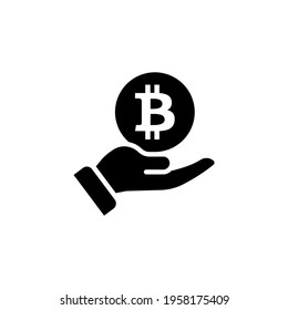 Give Bitcoin icon in vector. Logotype