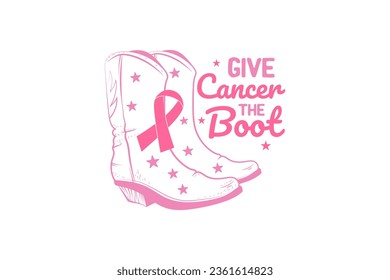 Give Cancer the Boot T shirt design